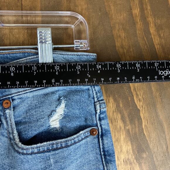 Madewell Womens Jeans Blue Denim High Rise Perfect Vintage Distressed Stretch 25 - Picture 7 of 12